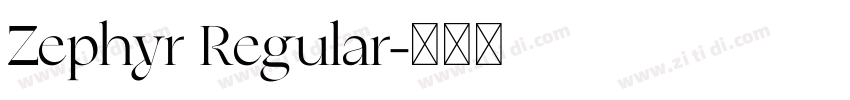 Zephyr Regular字体转换